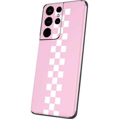 Pink Checkerboard Galaxy S21 Ultra 5G Skin