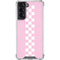 Pink Checkerboard Galaxy S22 Clear Case