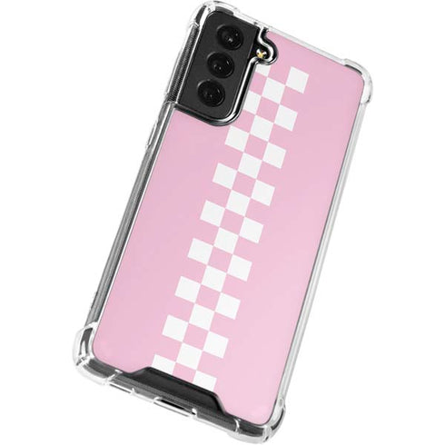 Pink Checkerboard Galaxy S22 Plus Clear Case