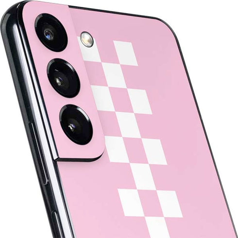 Pink Checkerboard Galaxy S22 Plus Skin