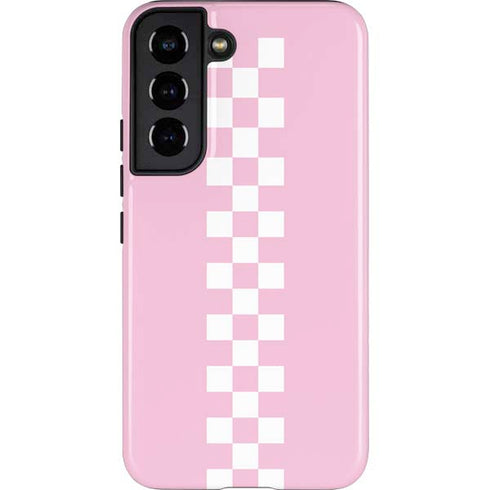 Pink Checkerboard Galaxy S22 Pro Case