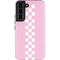 Pink Checkerboard Galaxy S22 Pro Case