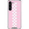 Pink Checkerboard Galaxy S23 Clear Case