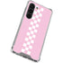 Pink Checkerboard Galaxy S23 Clear Case