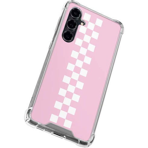Pink Checkerboard Galaxy S23 FE Clear Case