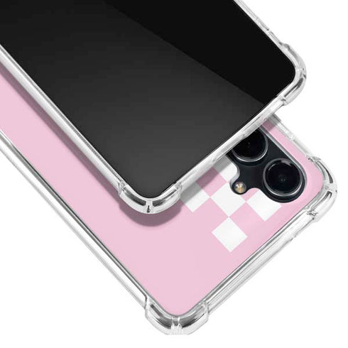Pink Checkerboard Galaxy S23 FE Clear Case