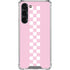 Pink Checkerboard Galaxy S23 Plus Clear Case