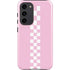 Pink Checkerboard Galaxy S23 Plus Pro Case