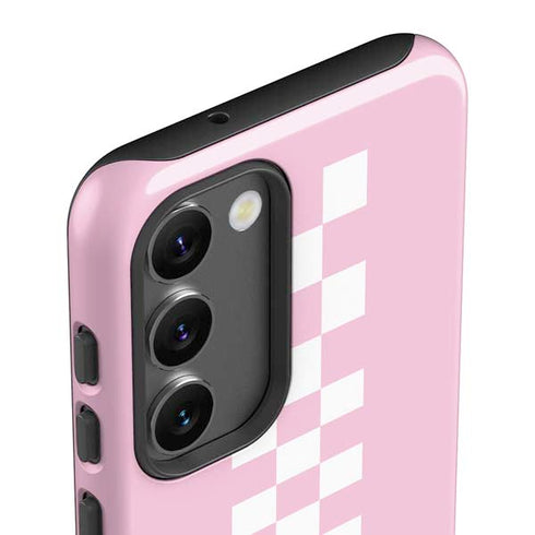 Pink Checkerboard Galaxy S23 Plus Pro Case