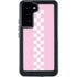 Pink Checkerboard Galaxy S23 Plus Waterproof Case