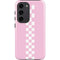 Pink Checkerboard Galaxy S23 Pro Case