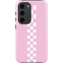 Pink Checkerboard Galaxy S23 Pro Case