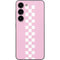 Pink Checkerboard Galaxy S23 Skin
