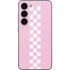 Pink Checkerboard Galaxy S23 Skin