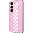 Pink Checkerboard Galaxy S23 Skin
