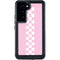 Pink Checkerboard Galaxy S23 Waterproof Case