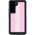 Pink Checkerboard Galaxy S23 Waterproof Case