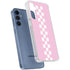 Pink Checkerboard Galaxy S24 Clear Case