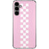 Pink Checkerboard Galaxy S24 Plus Clear Case