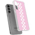 Pink Checkerboard Galaxy S24 Plus Clear Case