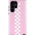 Pink Checkerboard Galaxy S24 Ultra Impact Case