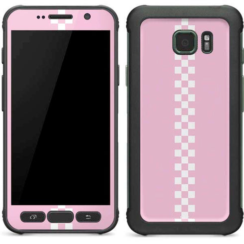 Pink Checkerboard Galaxy S7 Active Skin