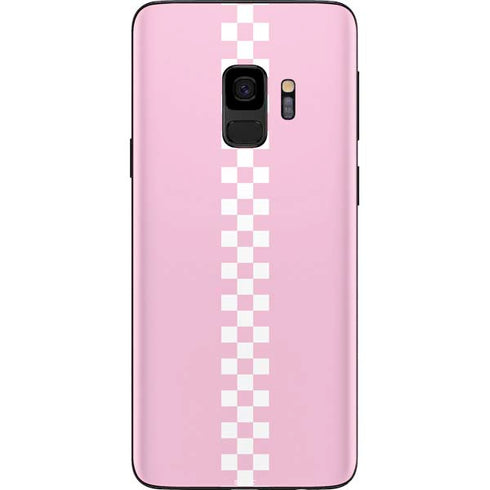 Pink Checkerboard Galaxy S9 Skin