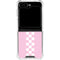 Pink Checkerboard Galaxy Z Flip5 5G Clear Case