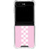 Pink Checkerboard Galaxy Z Flip5 5G Clear Case