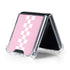 Pink Checkerboard Galaxy Z Flip5 5G Clear Case