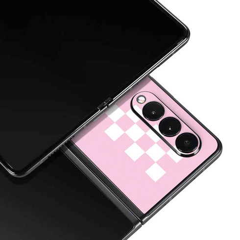Pink Checkerboard Galaxy Z Fold3 5G Skin