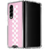Pink Checkerboard Galaxy Z Fold4 5G Clear Case