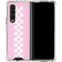 Pink Checkerboard Galaxy Z Fold4 5G Clear Case