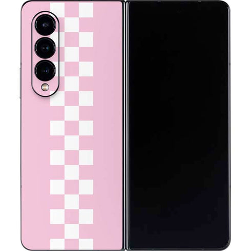 Pink Checkerboard Galaxy Z Fold4 5G Skin