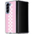 Pink Checkerboard Galaxy Z Fold5 5G Clear Case