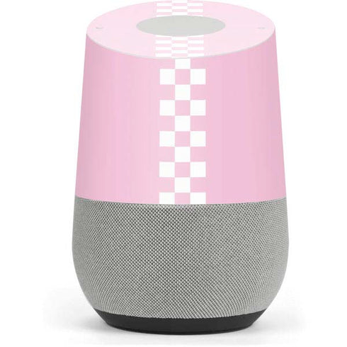 Pink Checkerboard Google Home Skin