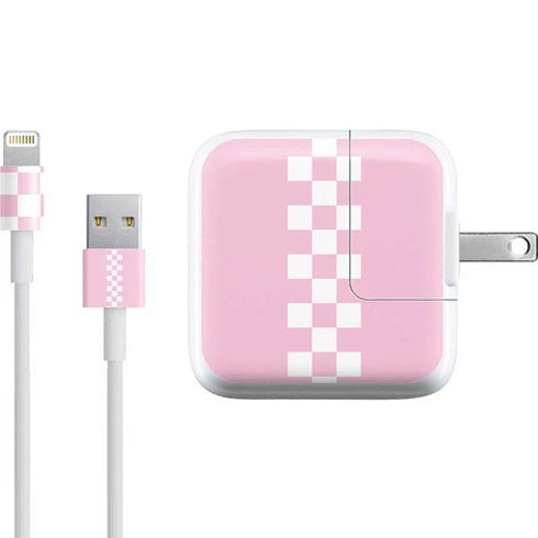 Pink Checkerboard iPad Charger (10W USB) Skin