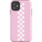 Pink Checkerboard iPhone 11 Impact Case