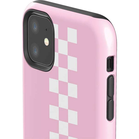 Pink Checkerboard iPhone 11 Impact Case