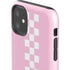 Pink Checkerboard iPhone 11 Impact Case