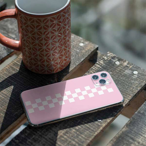 Pink Checkerboard iPhone 11 Pro Max Skin
