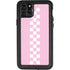 Pink Checkerboard iPhone 11 Pro Max Waterproof Case