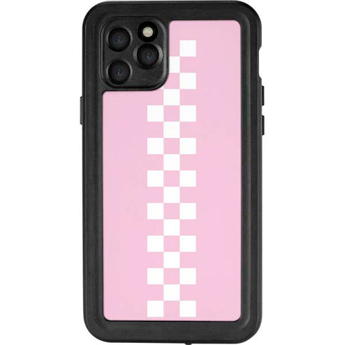 Pink Checkerboard iPhone 11 Pro Waterproof Case