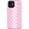 Pink Checkerboard iPhone 12 Impact Case