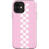 Pink Checkerboard iPhone 12 Impact Case