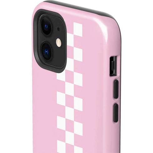 Pink Checkerboard iPhone 12 Impact Case
