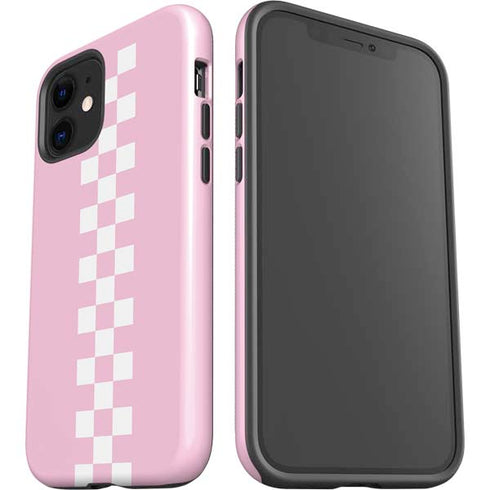Pink Checkerboard iPhone 12 Impact Case