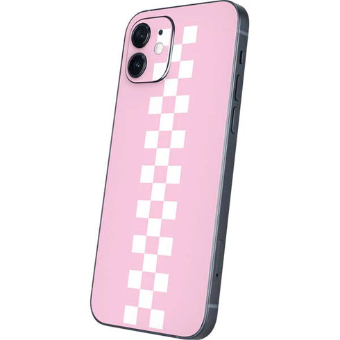 Pink Checkerboard iPhone 12 Mini Skin