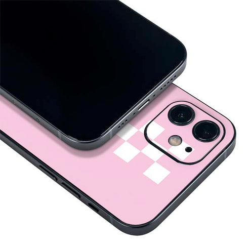 Pink Checkerboard iPhone 12 Mini Skin