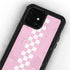 Pink Checkerboard iPhone 12 Mini Waterproof Case